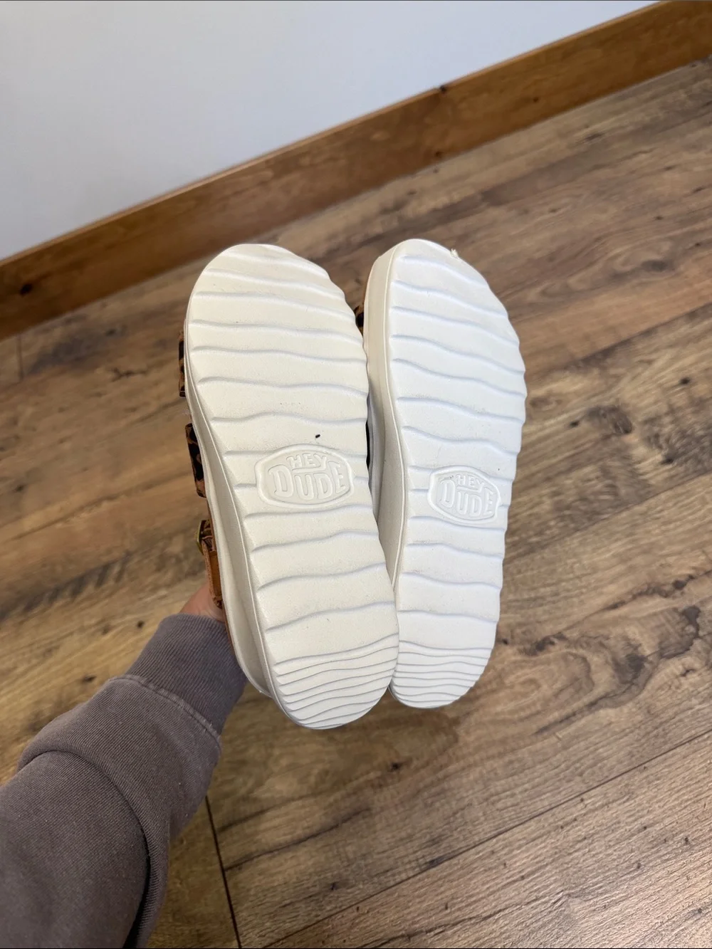 HEYDUDE platform sandals